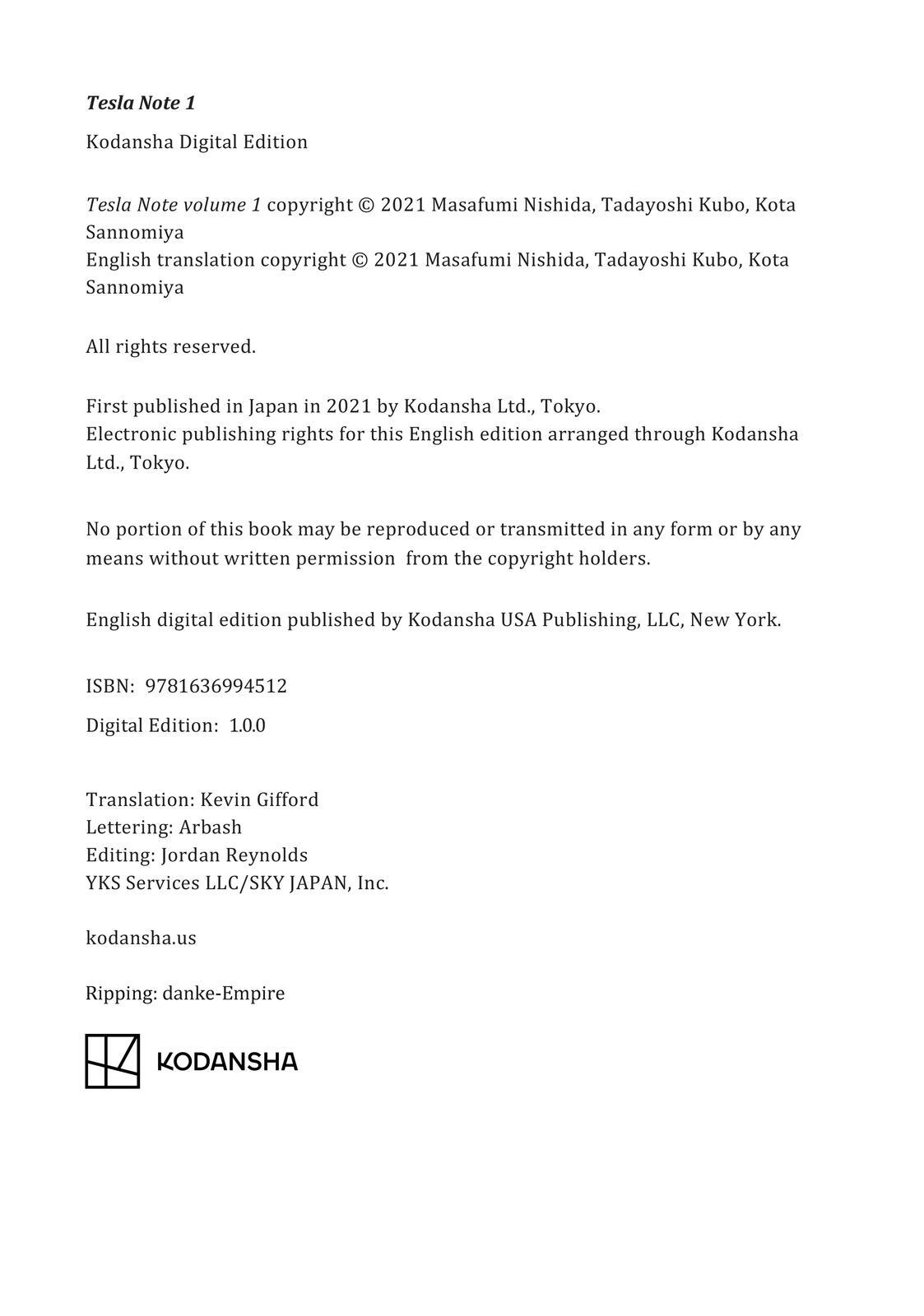 Read Tesla Note Manga Online