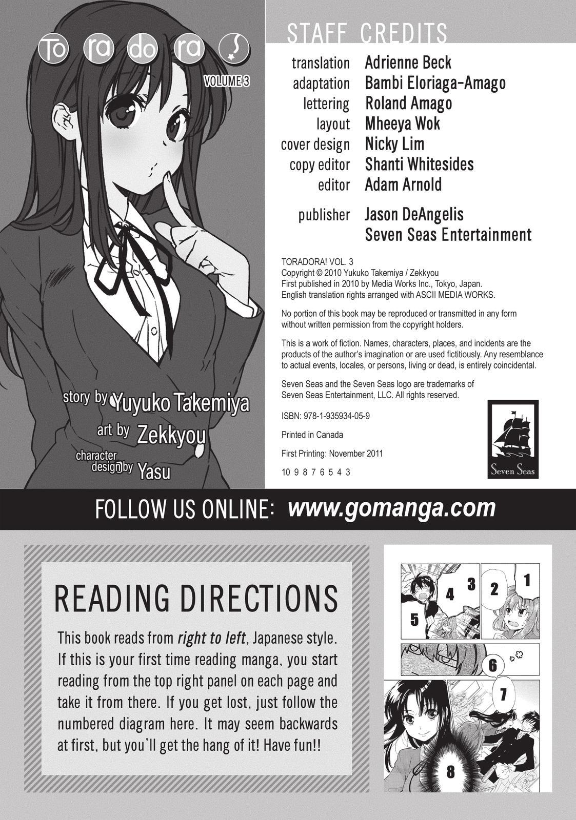Read Toradora! Manga Online