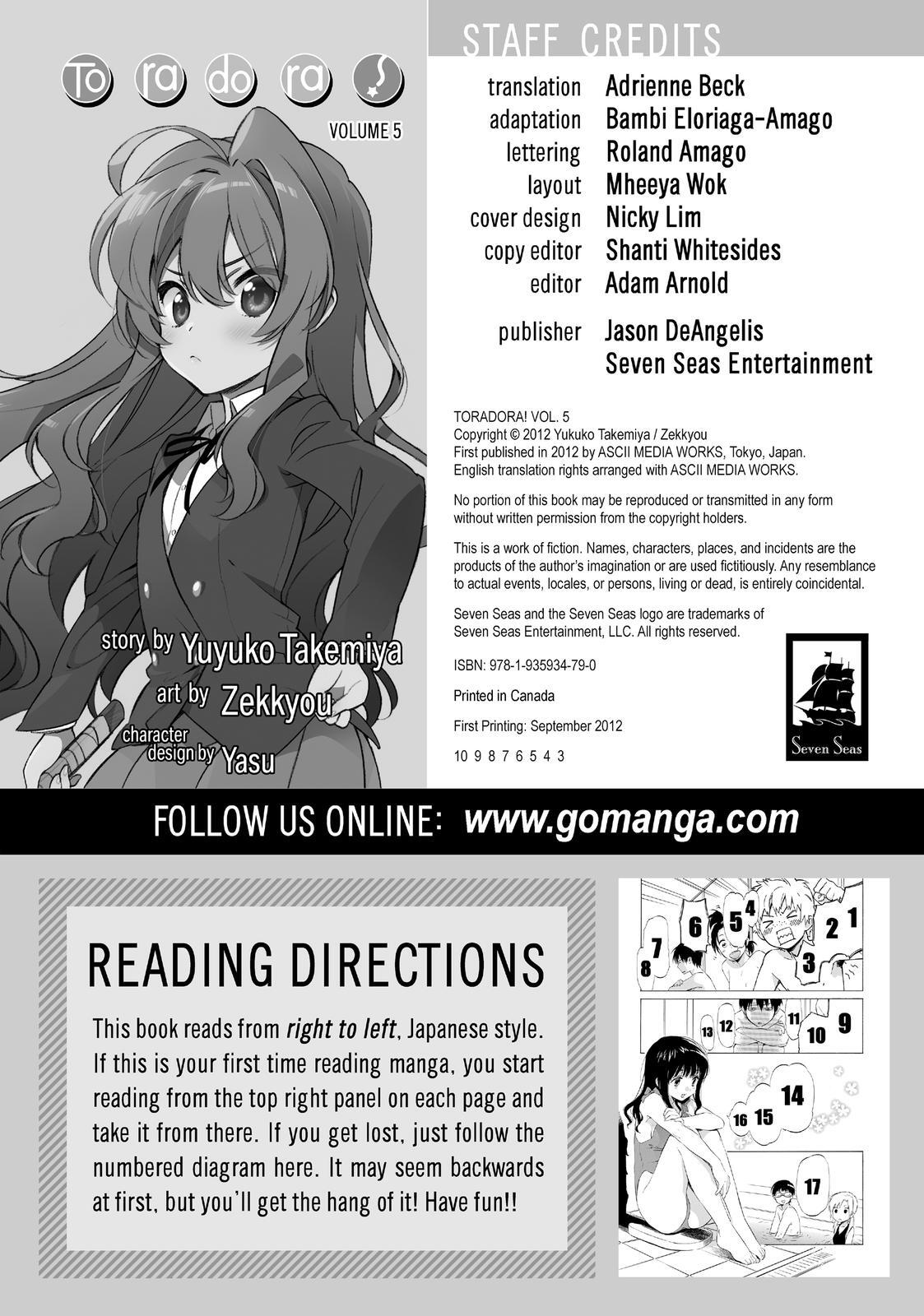 Read Toradora! Manga Online