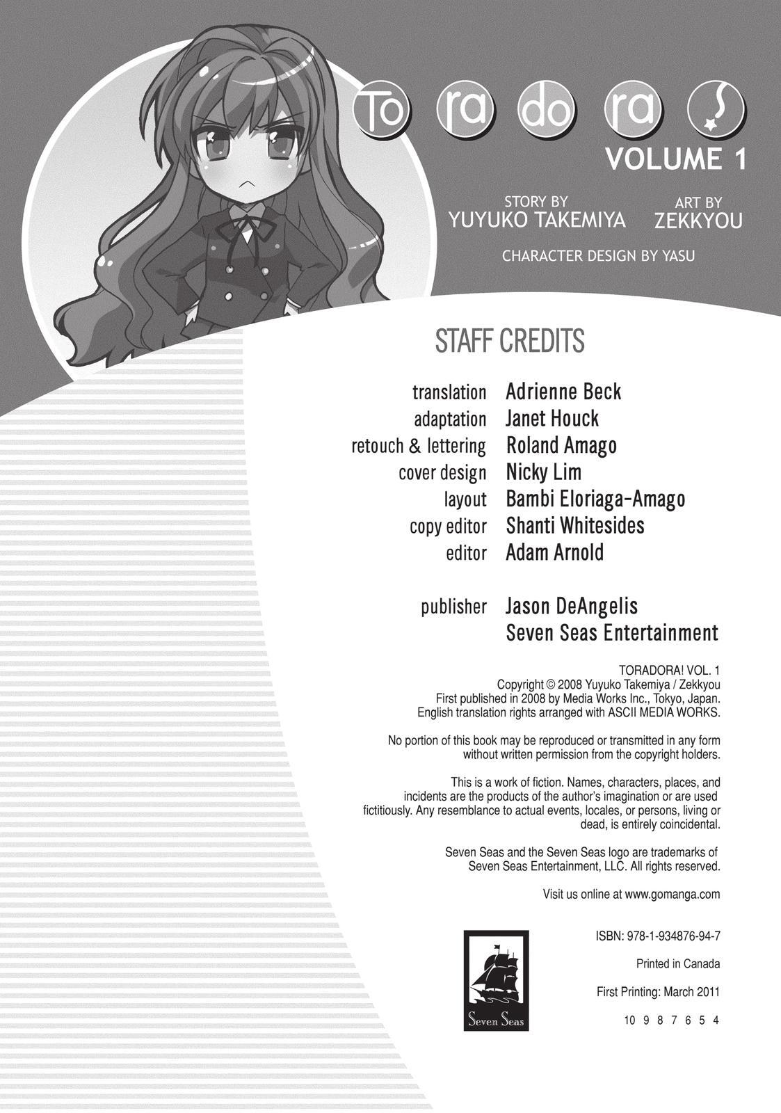 Read Toradora! Manga Online